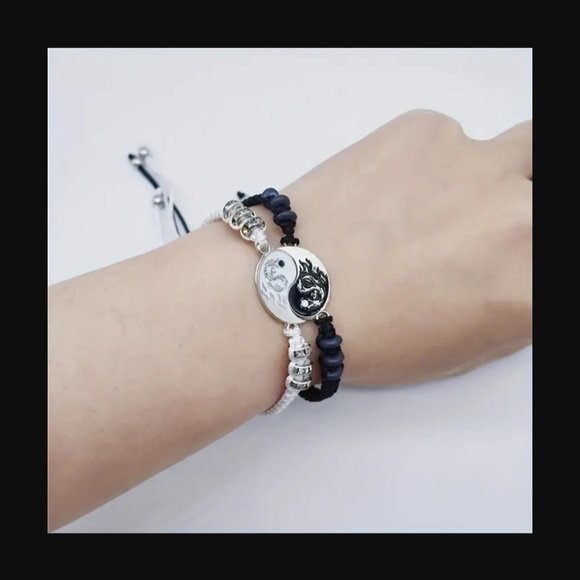2pcs Dragon Totem Tai Chi Couple Bracelets, A Pair Of Yin and Yang - Picture 6 of 8